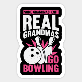 Bowling Player Grandma Bowler Grandmother Gift Sticker